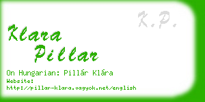 klara pillar business card