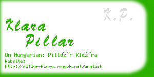 klara pillar business card